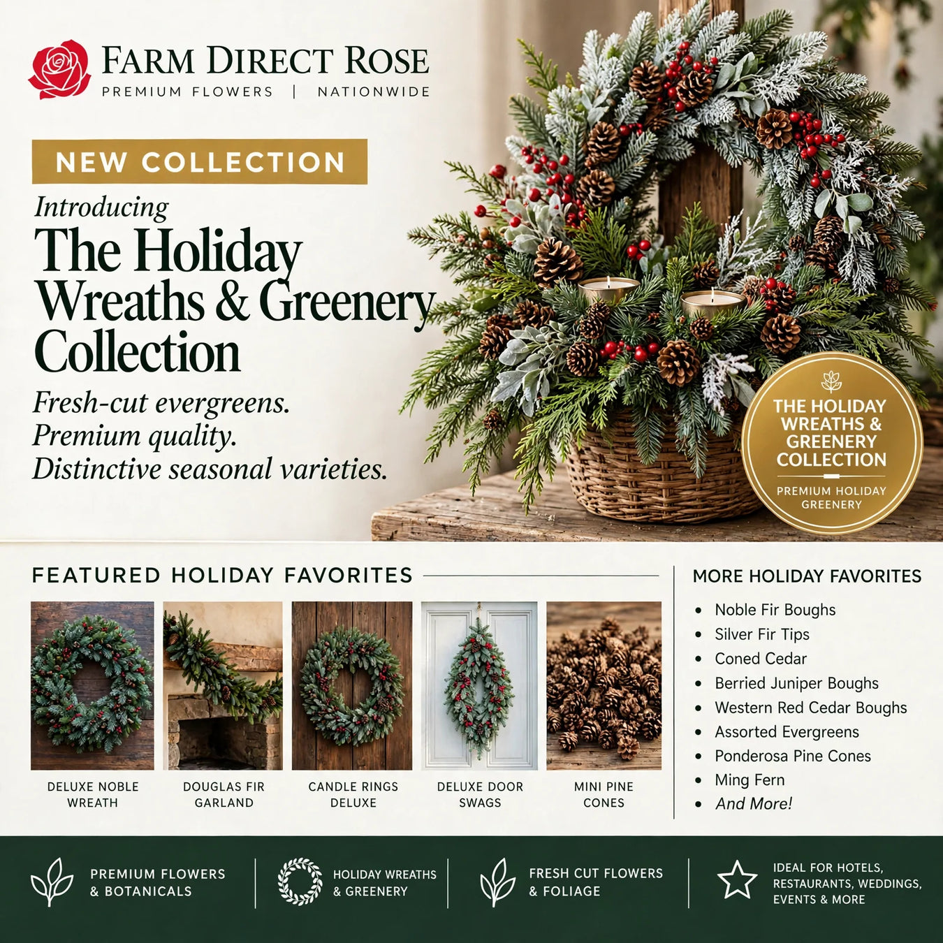 Holiday Wreaths & Greenery