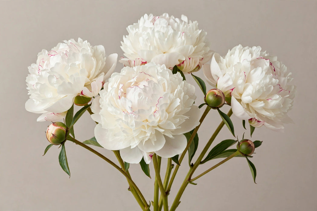 PEONY AAA MARY NICHOLLS IVORY 50-60cm - Ivory - 100 Stems