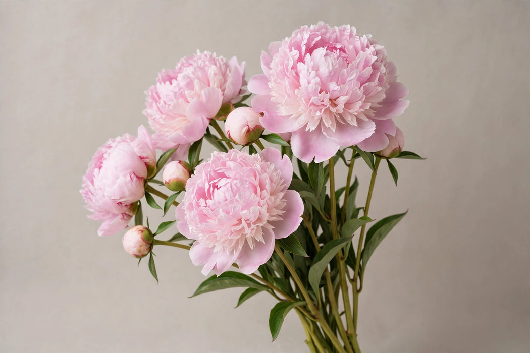 PEONY ALERTIE LIGHT PINK 55cm - Light Pink - 60 Stems