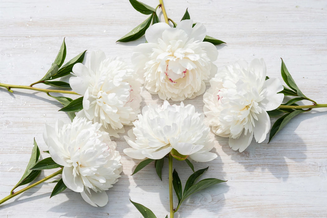PEONY AMALIA OLSSON EXTRA WHITE 60cm - White - 60 Stems