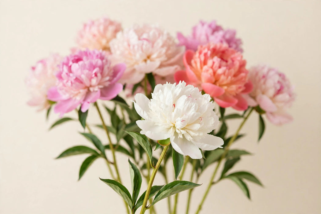 PEONY ASSORTED 50cm - Nice Double Mix Incl White - 60 Stems