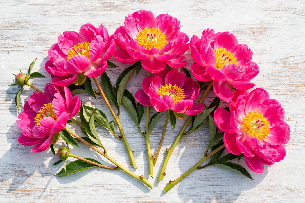 PEONY BRIGHT PINK PAULA FAY 50-60cm - Pink - 60 Stems