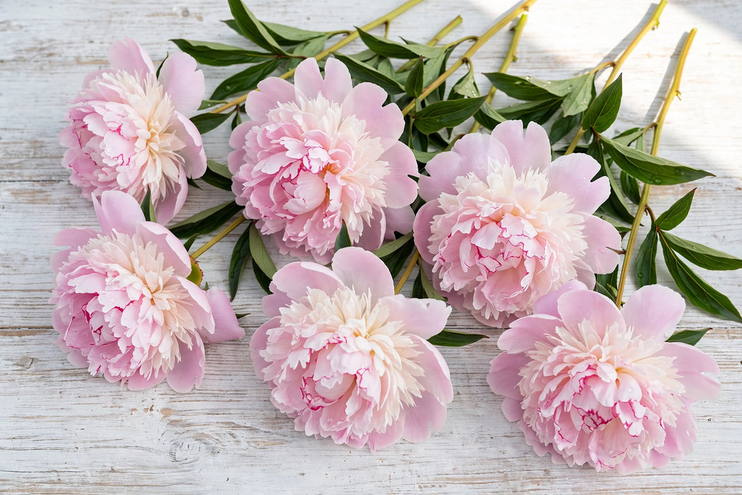 PEONY CHIFFON PARFAIT LIGHT PINK 55cm - Light Pink - 60 Stems