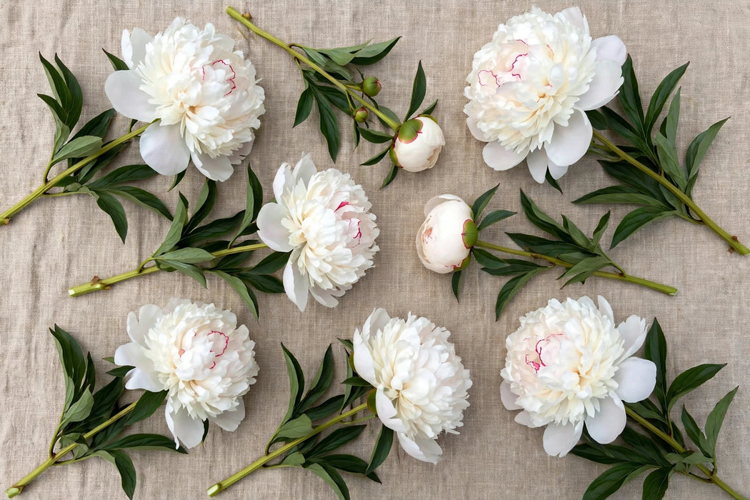 PEONY COLONEL OWEN COUSINS - White - 100 Stems