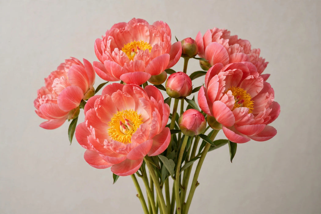 PEONY CORAL CHARM 45-50cm - Coral - 100 Stems