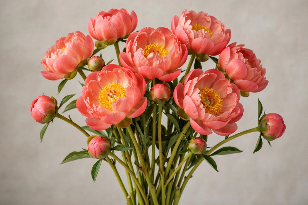 PEONY CORAL CHARM 55cm - Salmon - 100 Stems