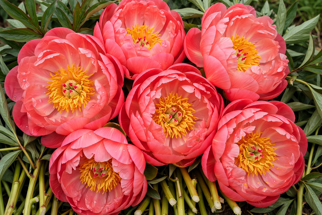 PEONY CORAL CHARM 60cm - Coral - 60 Stems