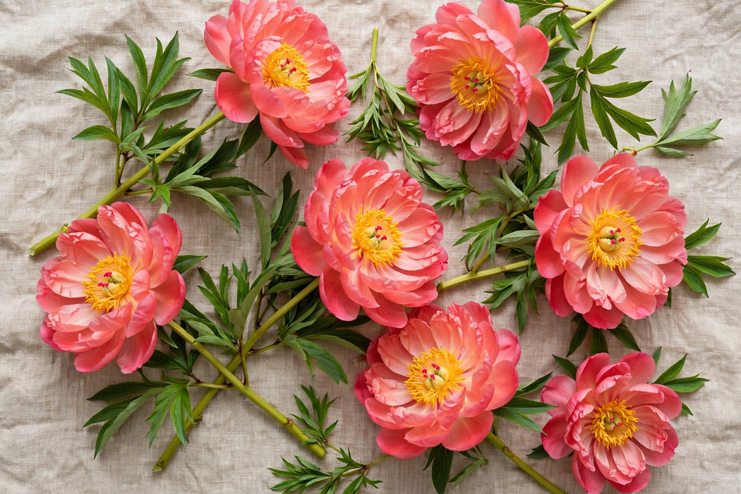 PEONY CORAL CORAL SUNSET 50-60cm - Coral - 60 Stems