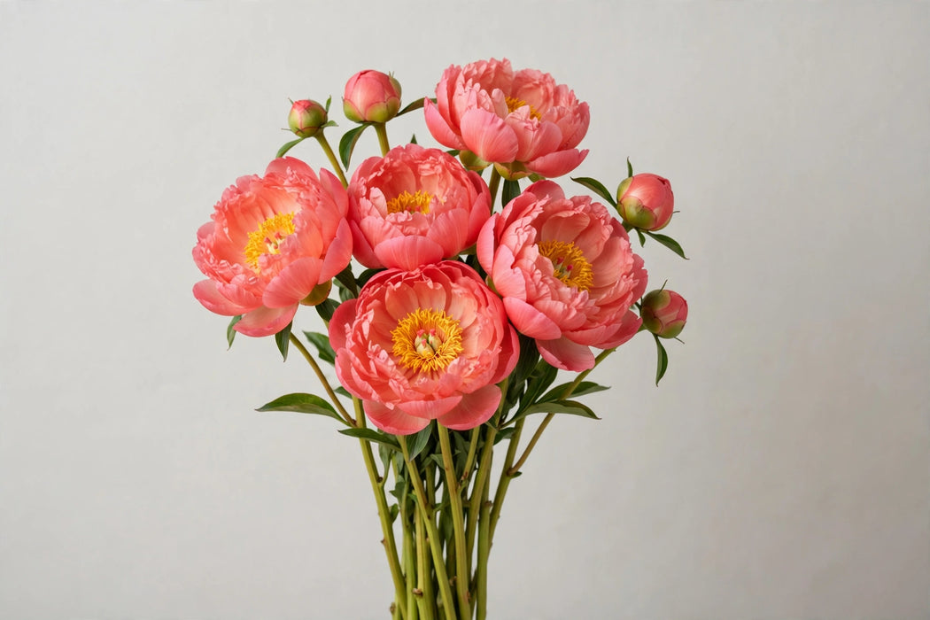 PEONY CORAL SUNSET - Coral - 100 Stems