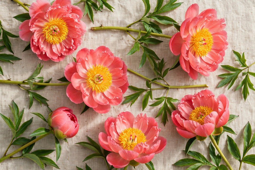 PEONY CORAL SUNSET 55cm - Coral - 100 Stems