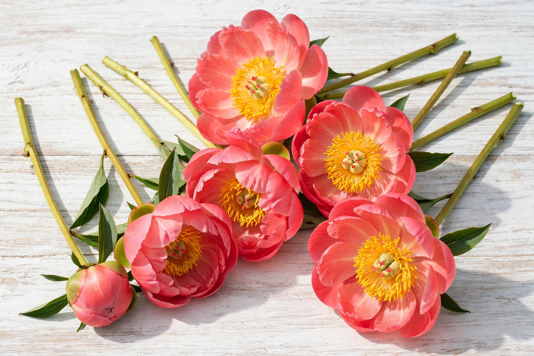 PEONY CORAL SUNSET 60M - Coral - 60 Stems