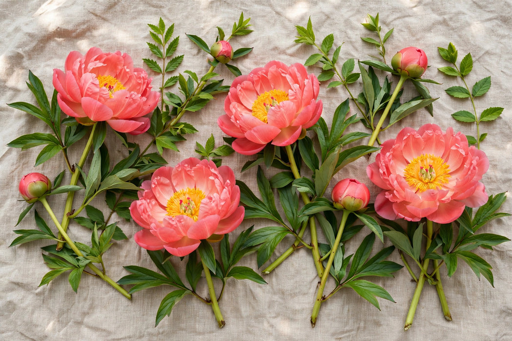 PEONY CORAL SUNSET 60cm - Coral - 60 Stems