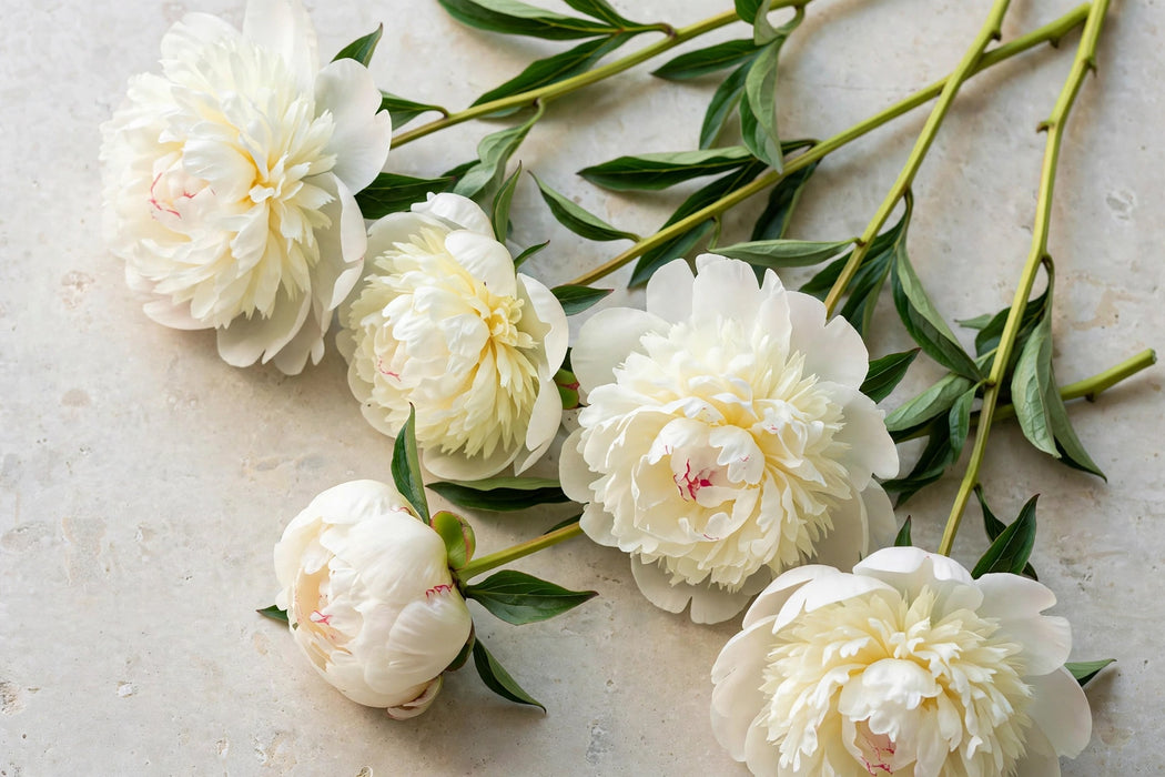 PEONY DUCHESSE DE NEMOURS 55cm - 60 Stems