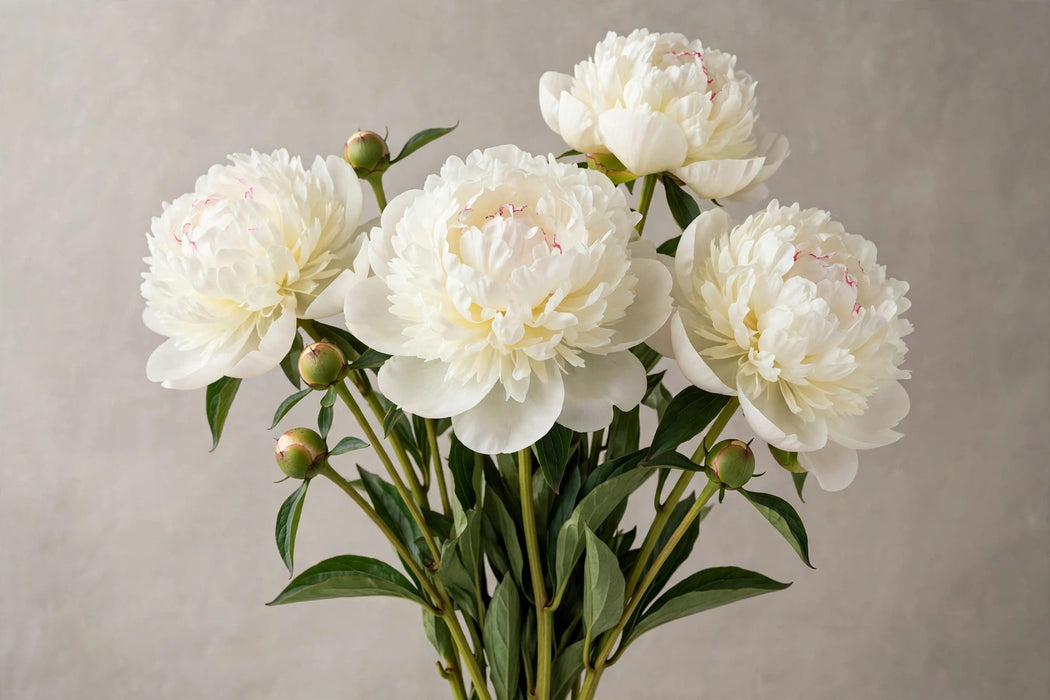 PEONY DUCHESSE DE NEMOURS SUPER GRADE - 60 Stems