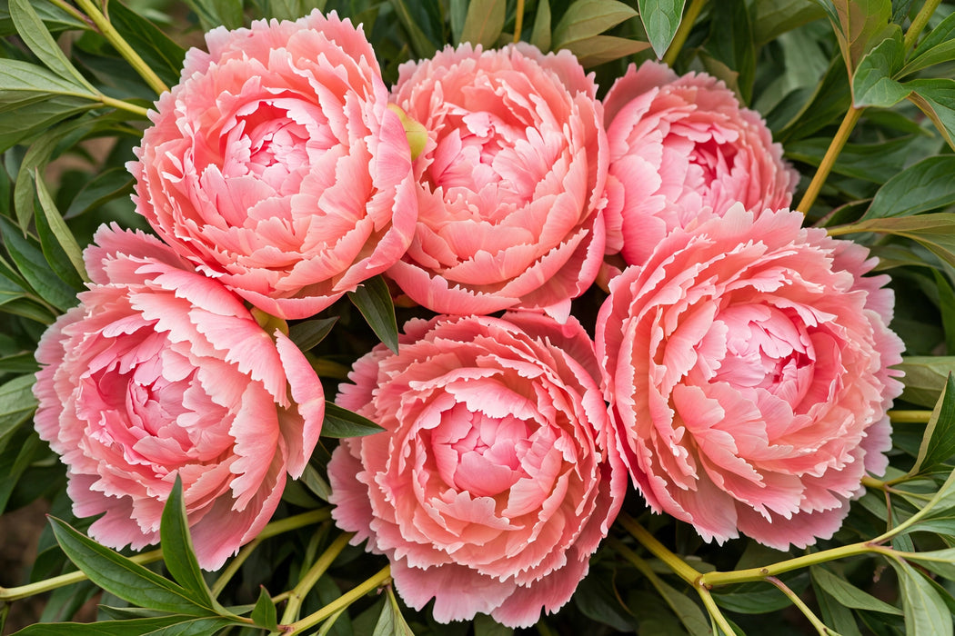 PEONY ETCHED SALMON 60cm - Salmon - 100 Stems