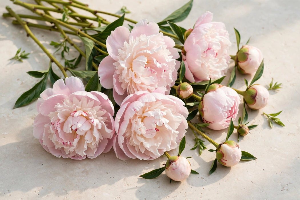 PEONY GARDENIA BLUSH 45cm - Blush - 100 Stems