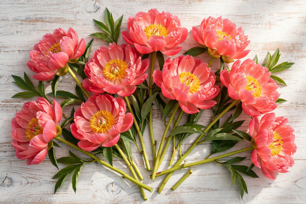 PEONY HAWAII CORAL 60cm - Coral - 100 Stems