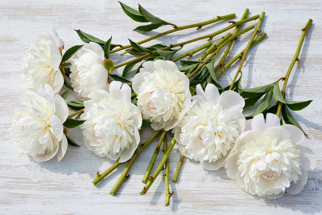 PEONY HENRY SASS 45cm - White - 100 Stems