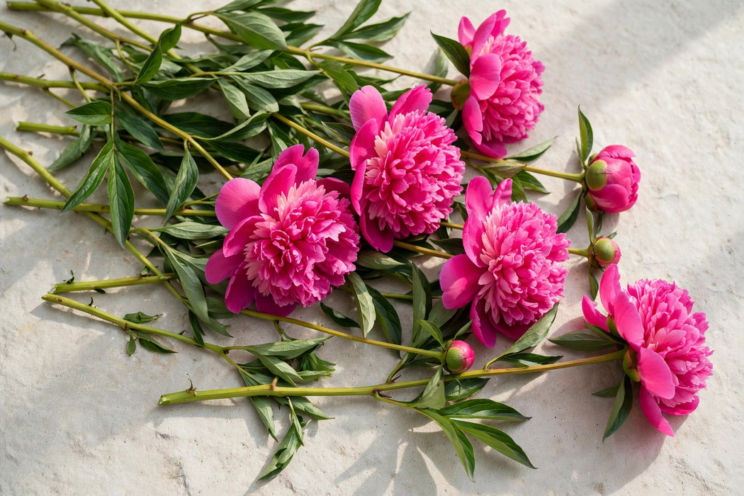 PEONY KANSAS HOT PINK 55cm - Hot Pink - 60 Stems