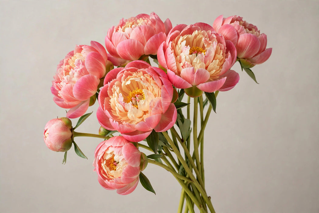 PEONY LOIS' CHOICE 50cm - Bicolor Pink/Salmon - 100 Stems