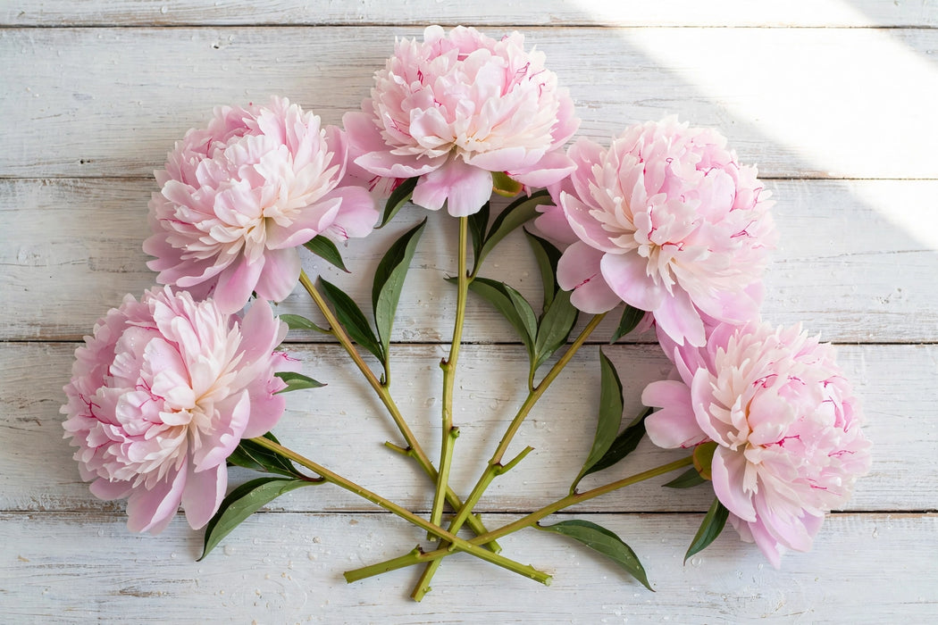 PEONY LT PINK ALERTIE 55cm - Light Pink - 60 Stems