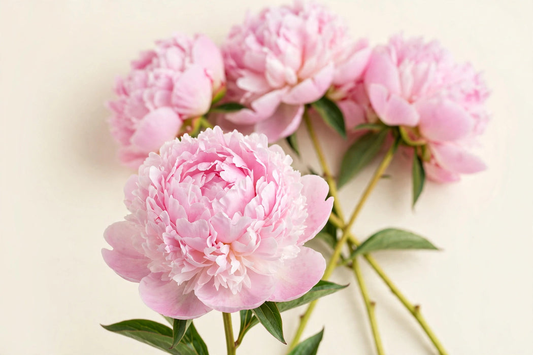 PEONY LT PINK ANGEL CHEEKS 50cm - Light Pink - 60 Stems