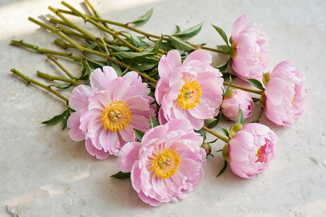 PEONY MISS AMERICA LIGHT PINK 55cm - Light Pink - 60 Stems