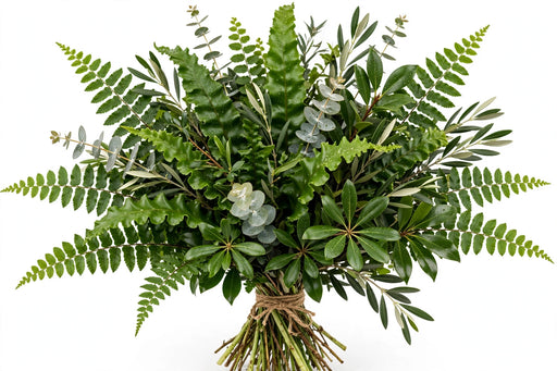 Imported Greens Mix w/ Leather - 15 Bunches/Box