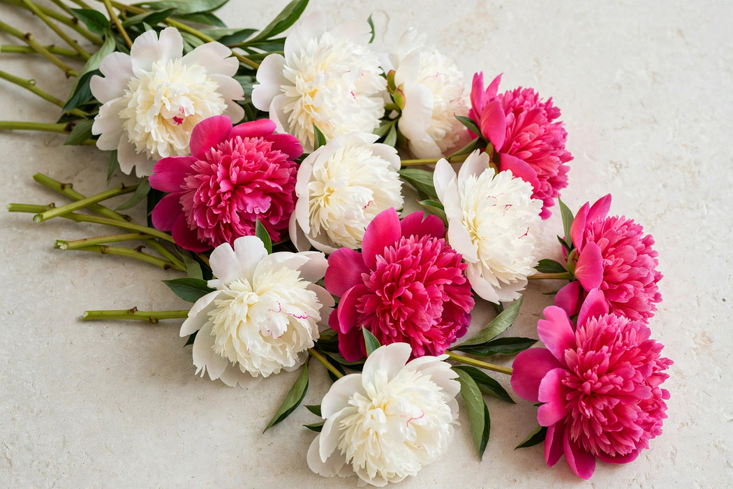 PEONY MIX-D (50 DUCHESSE, 50 KANSAS) - Mixes - 100 Stems