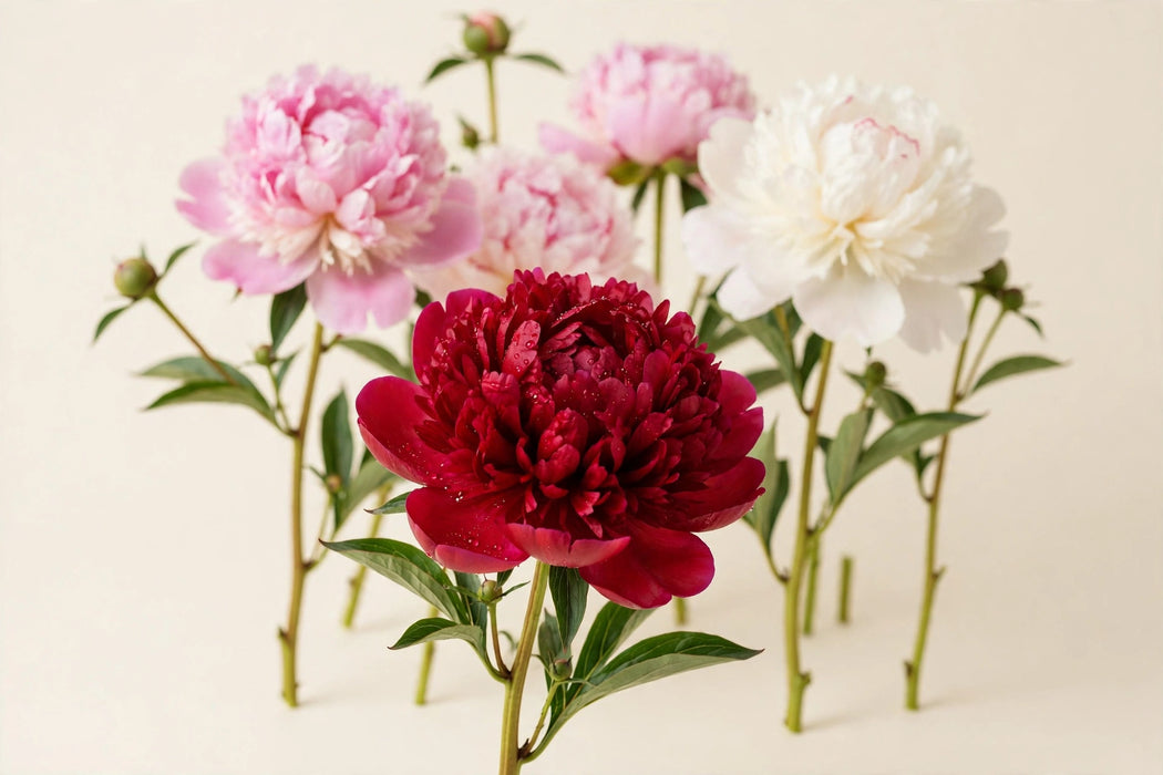 PEONY MIX-I (DUCHESSE N, JULES E, RED SARAH) - 100 Stems