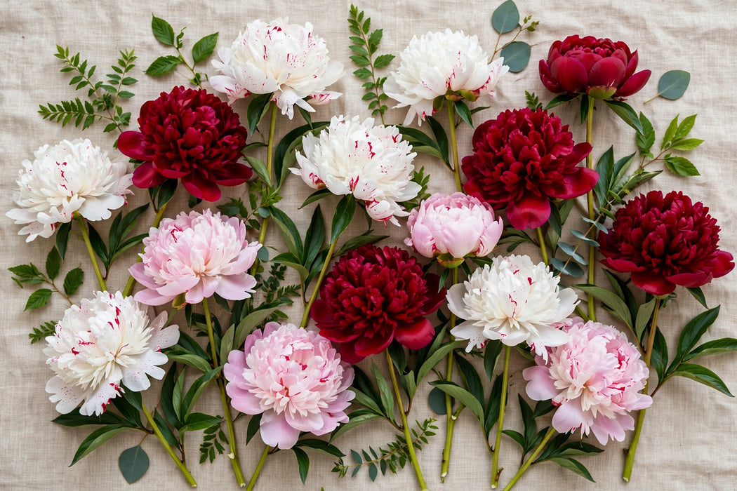 PEONY MIX-K (FESTIVA M, RED S, SARAH B) - 100 Stems