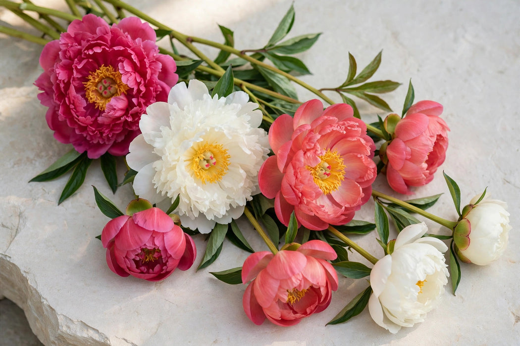 PEONY MIX-M (BELGRAVIA, BOWL C, CORAL C) - Premium - 100 Stems