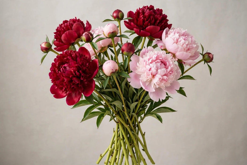 PEONY MIX-X STANDARD (RED SARAH X30, SARAH B. X30) - Mixes - 60 Stems
