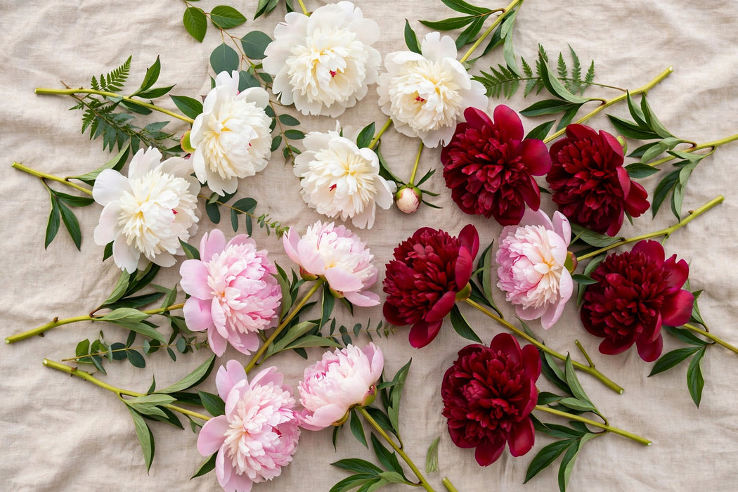 PEONY MIX-Z STANDARD (DUCH.X40, RED SARAH X30, SARAH B. X30) - Mixes - 100 Stems