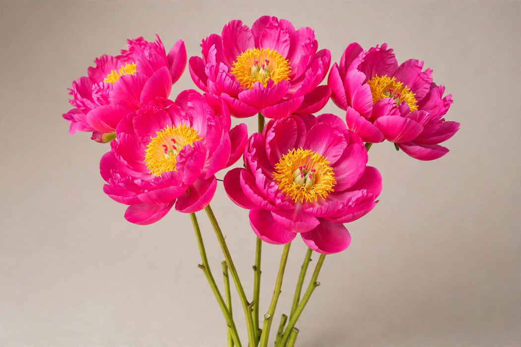 PEONY NEON PINK PAULA FAY 50-60cm - Pink - 60 Stems