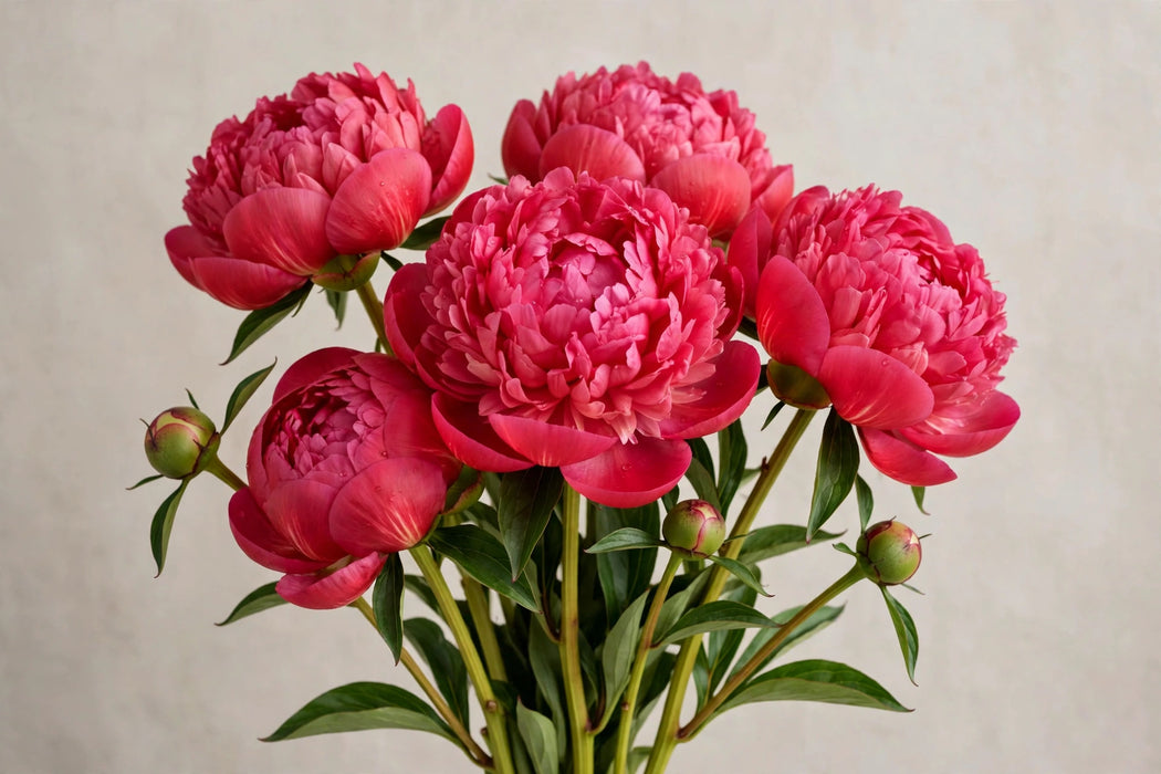 PEONY PAUL M WILD (LIGHT RED) - Premium - 100 Stems