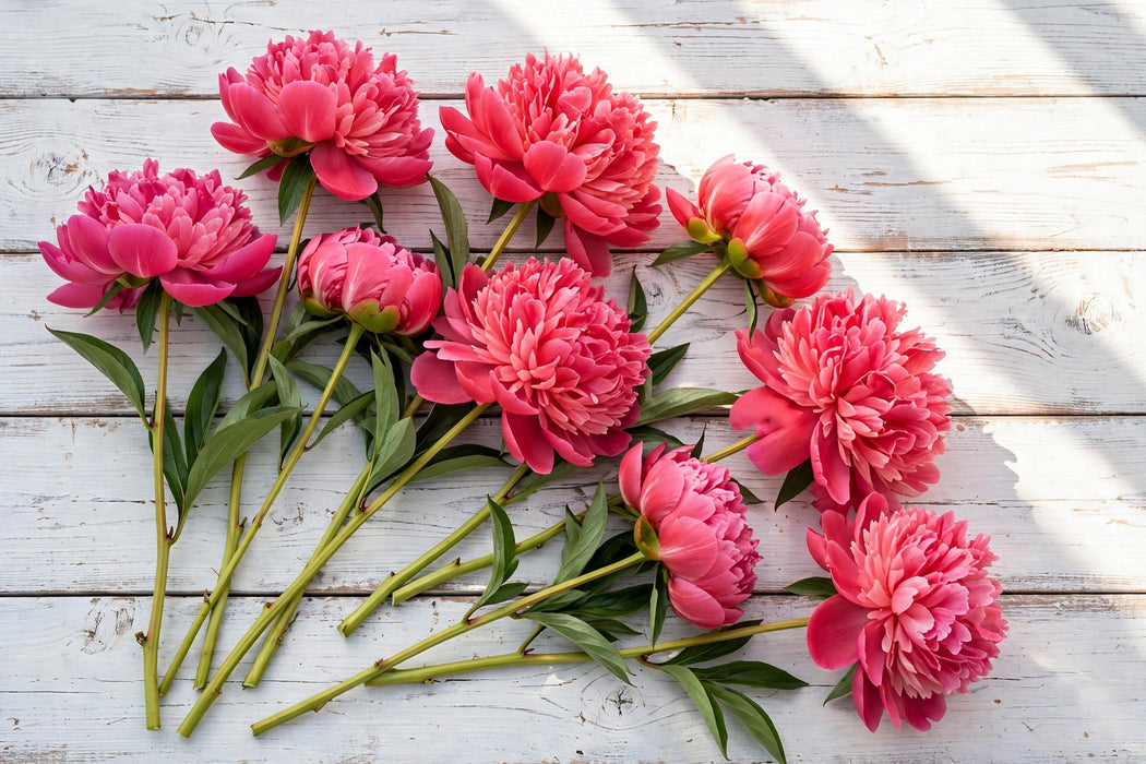 PEONY PAUL M. WILD - Light Red - 100 Stems