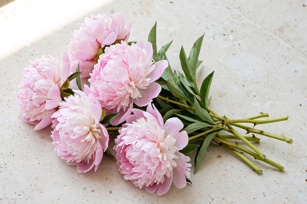 PEONY PILLOW TALK LT PINK 45cm - Light Pink - 100 Stems