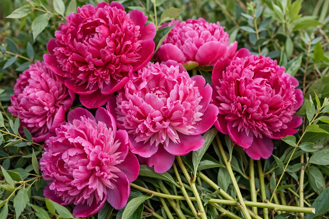 PEONY RED BERNHARD CERISE 60cm - Cerise - 100 Stems