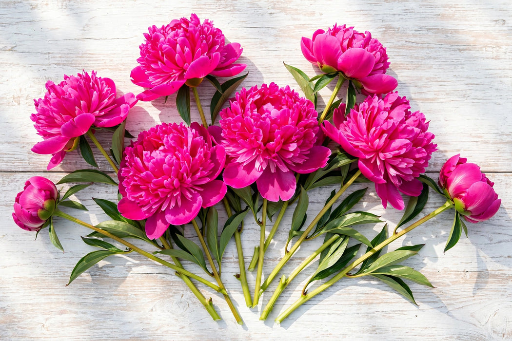 PEONY RED BERNHARD FUCHSIA 40cm - Fuchsia - 60 Stems