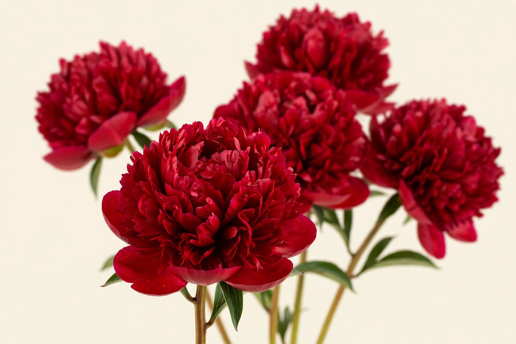 PEONY RED BERNHARD SUPER GRADE 60cm - Red - 60 Stems