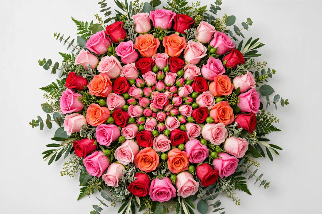 Roses Mandala 50CM 100ST/BX