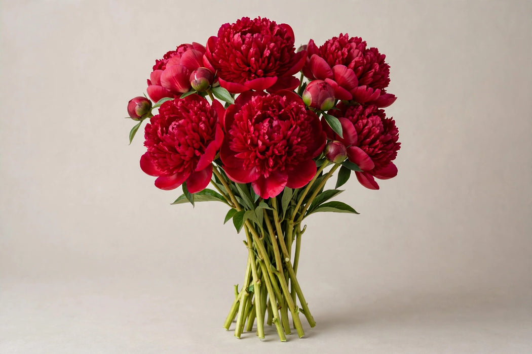 PEONY RED CHARM 55cm - Red - 60 Stems