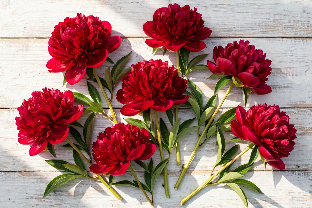 PEONY RED CHARM SUPER GRADE 60cm - Red - 60 Stems