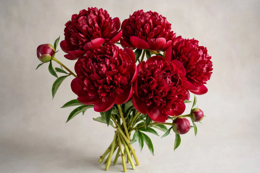 PEONY RED RED CHARM 40-50cm - Red - 60 Stems