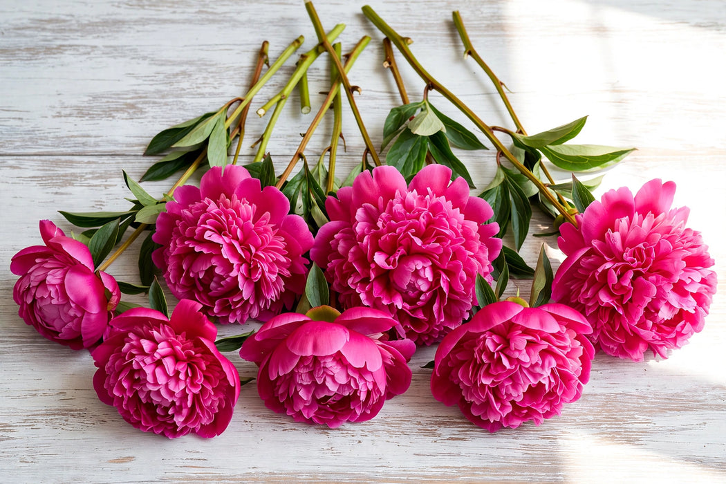 PEONY RED SARAH / CERISE 50-60cm - Cerise - 100 Stems