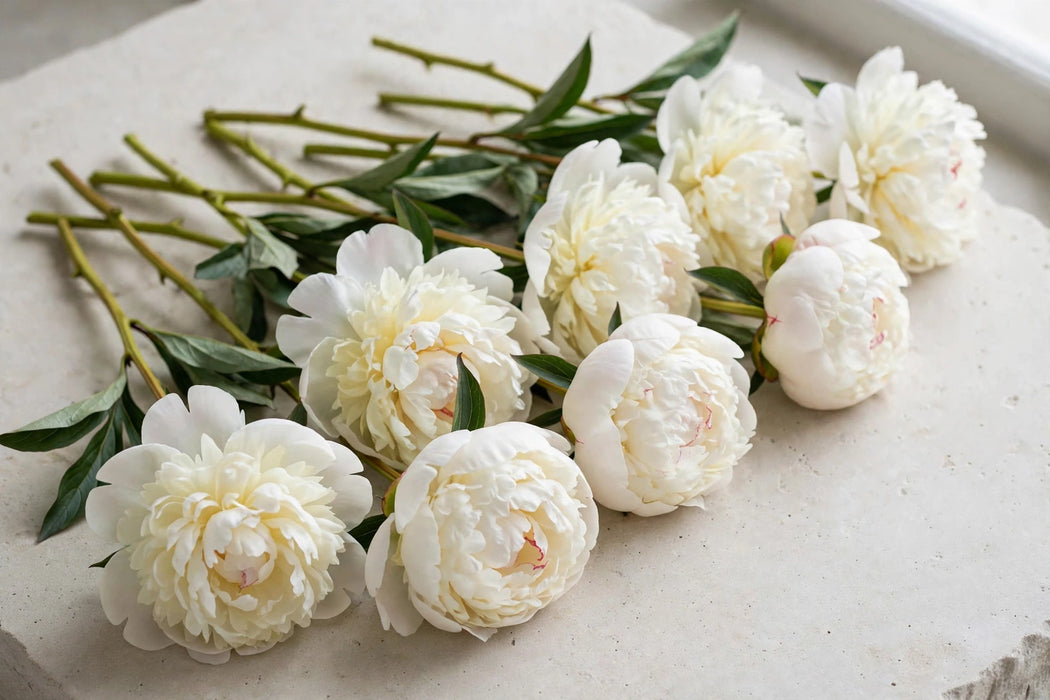 PEONY S DUCHESS DE NEMOURS 50cm - 60 Stems