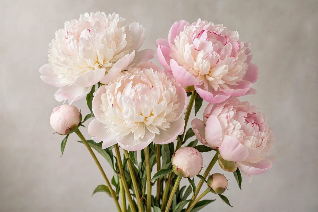 PEONY SHIRLEY TEMPLE 45cm - 60 Stems