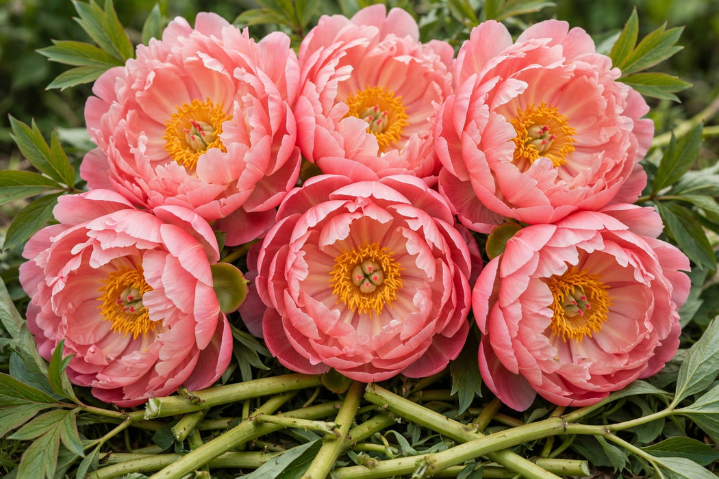 PEONY SLAMON CHIFFON 45cm - 60 Stems