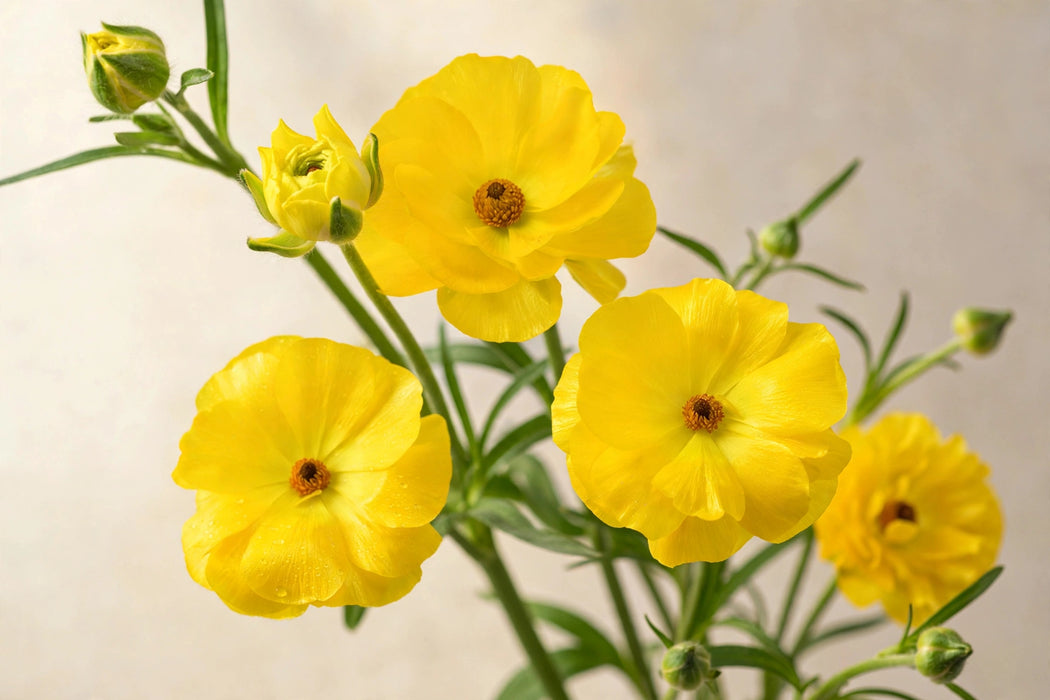 Ranunculus Flower Collection - Butterfly Ranunculus Phytalos Yellow 40-50CM (120 STEMS / BX)